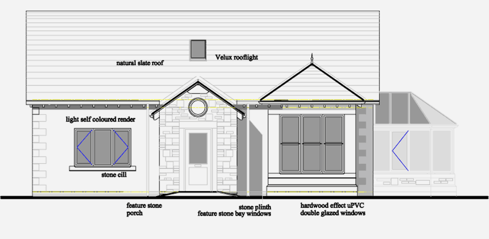 Elevation drawing of Plot 11