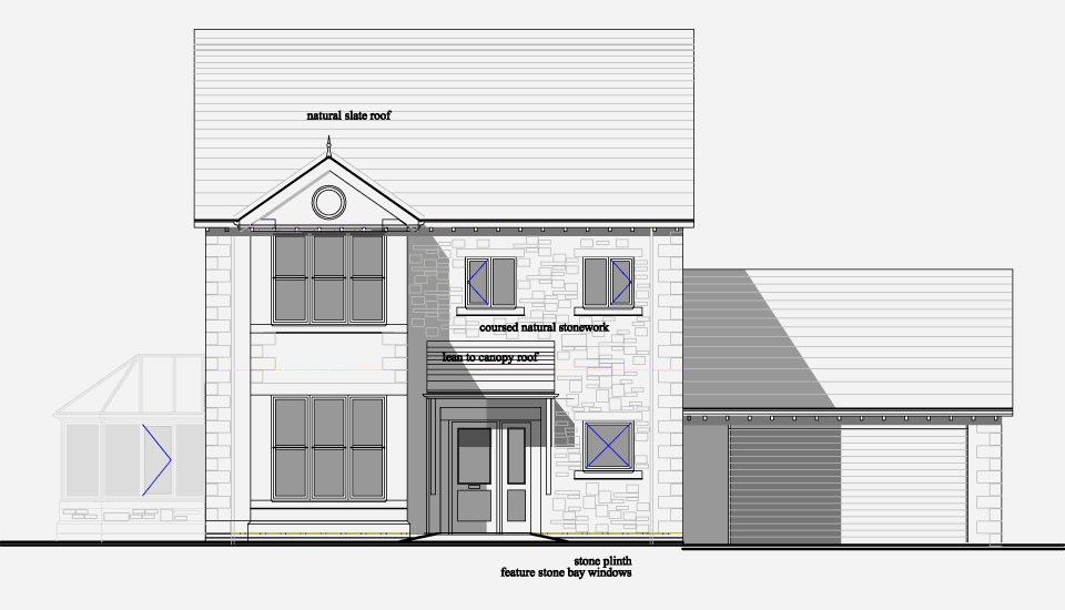 Elevation drawing of Plot 6