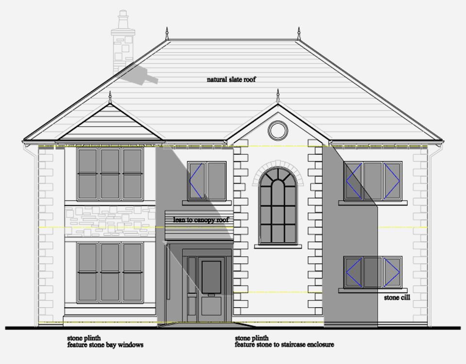 Elevation drawing of Plot 7