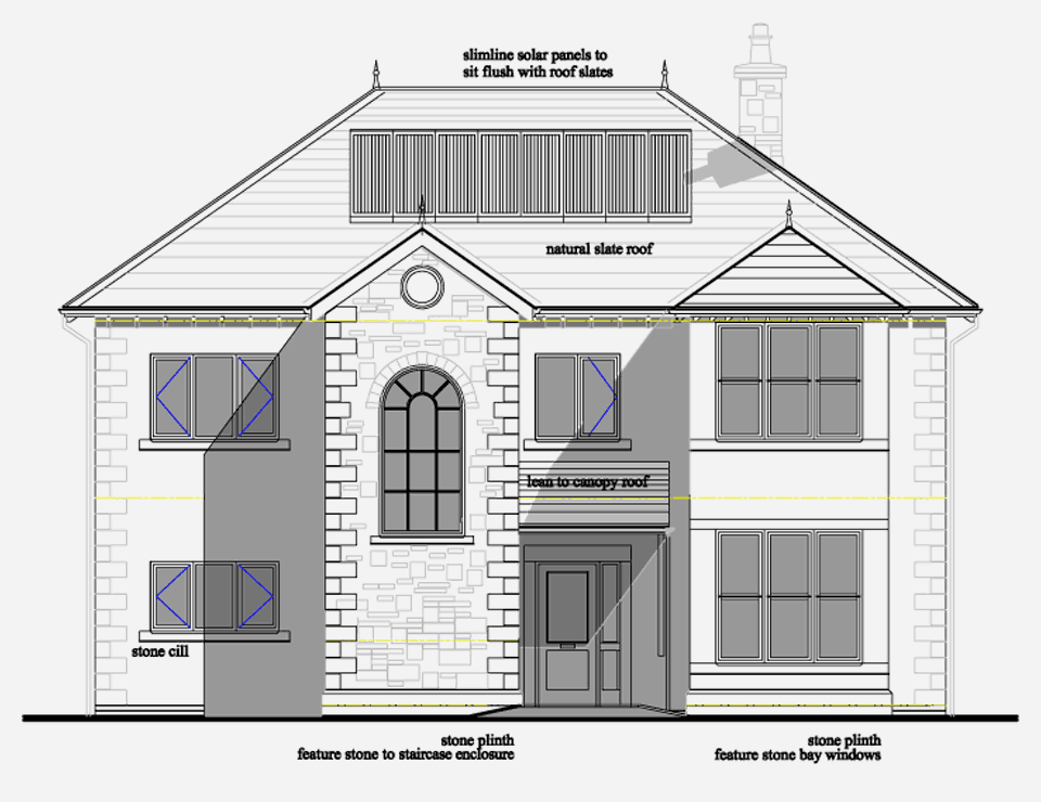 Elevation drawing of Plot 8