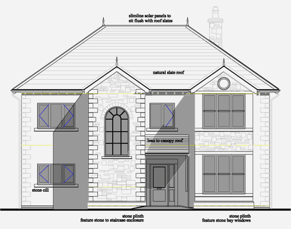 Elevation drawing of Plot 9