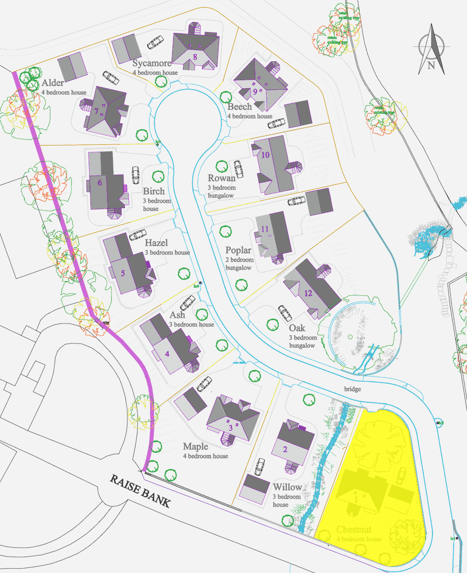 Siteplan showing Plot 1