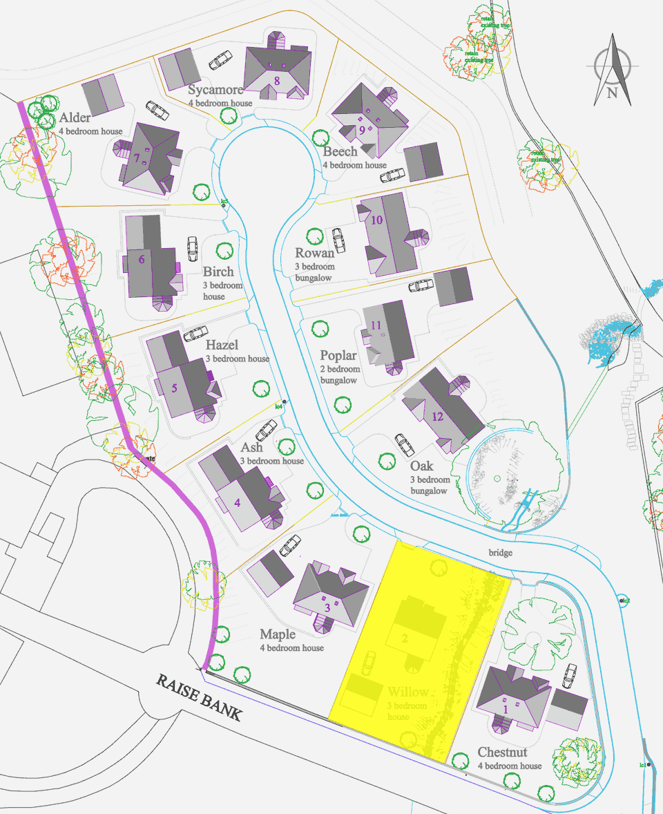 Siteplan showing Plot 2