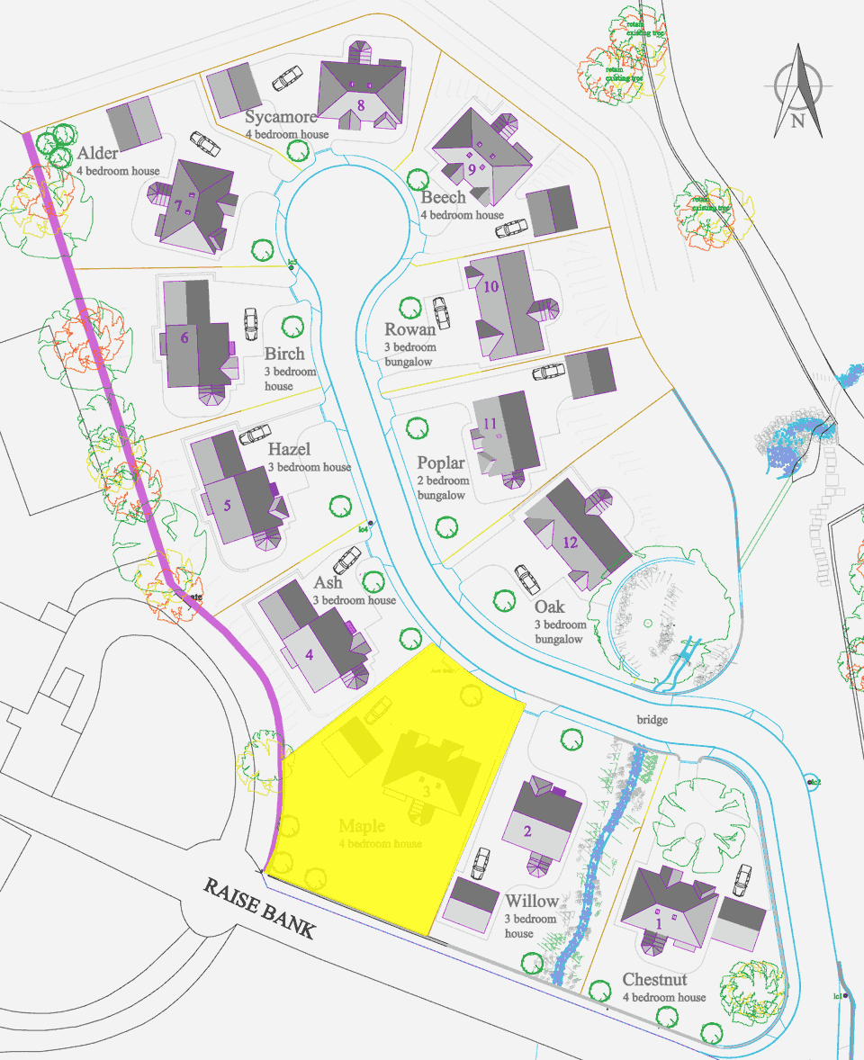 Siteplan showing Plot 3