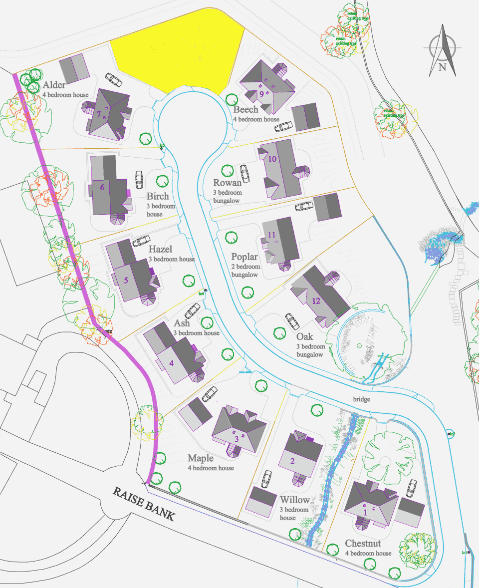 Siteplan showing Plot 8